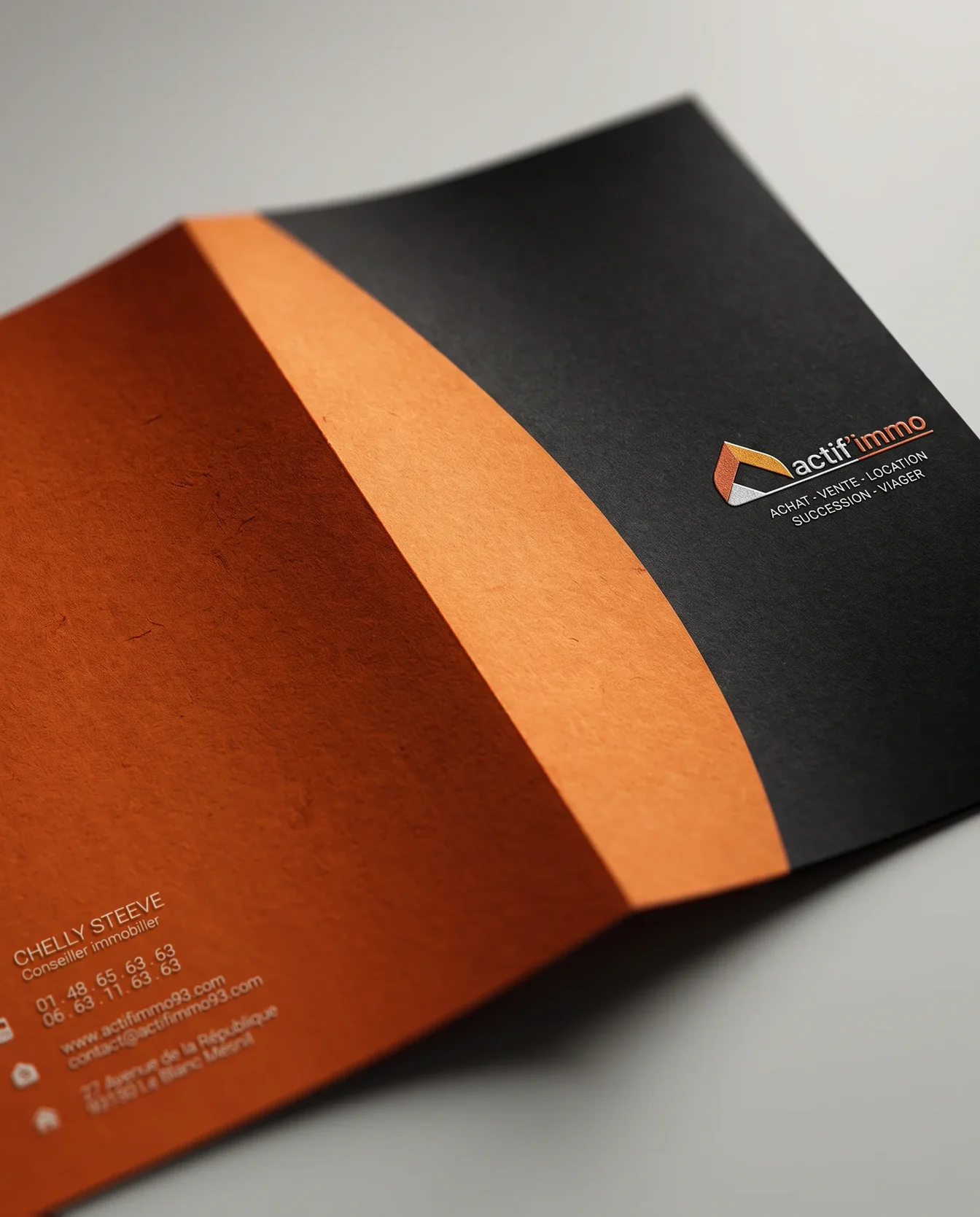 Print design – Actif'immo | Aliphbay