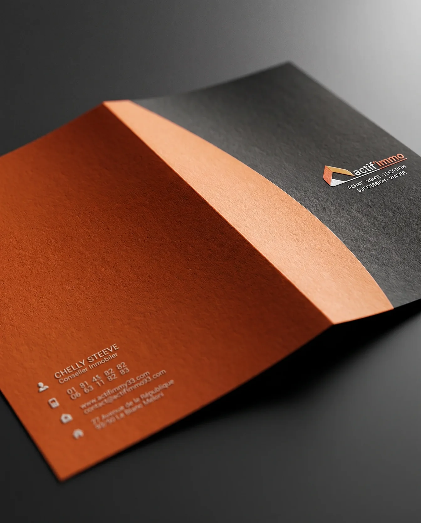 Print design – Actif'immo | Aliphbay