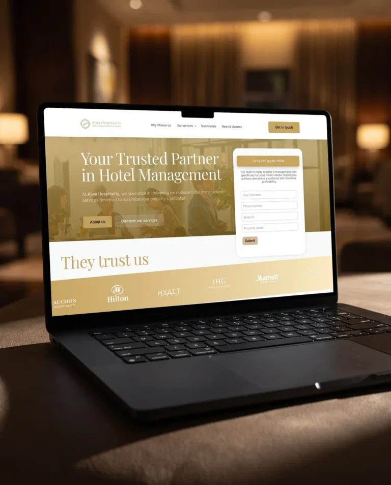 Ajwa Hospitality – Site web | Aliphbay