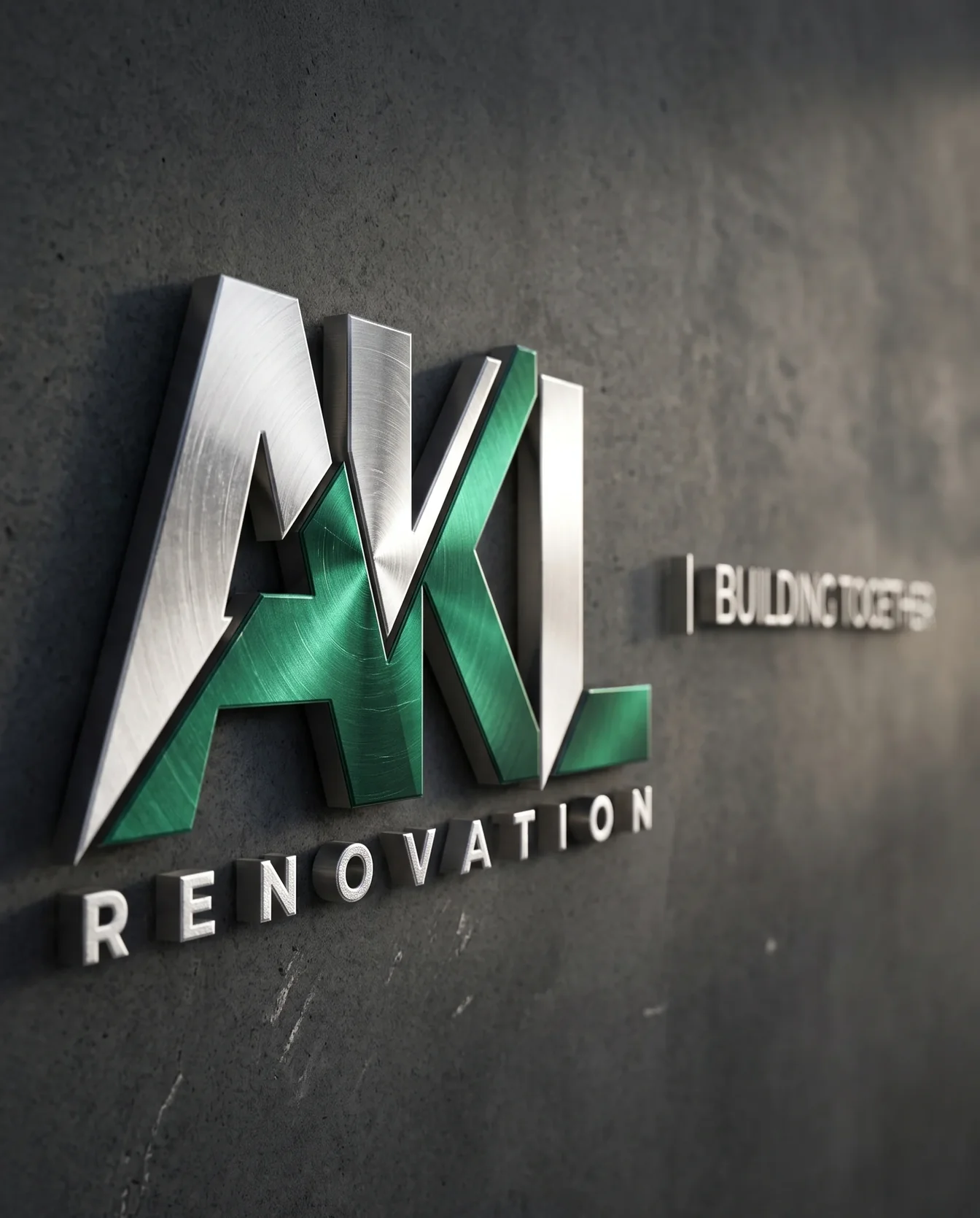 Logo and brand identity – AKL Rénovation | Aliphbay