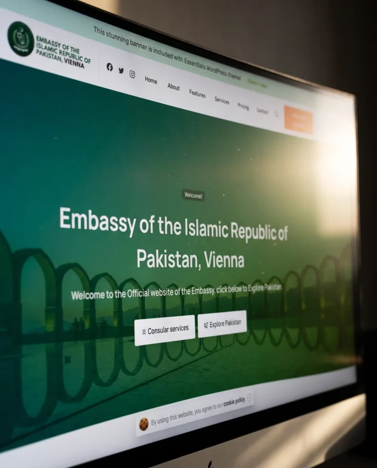 Ambassade du Pakistan Vienne – Site web | Aliphbay
