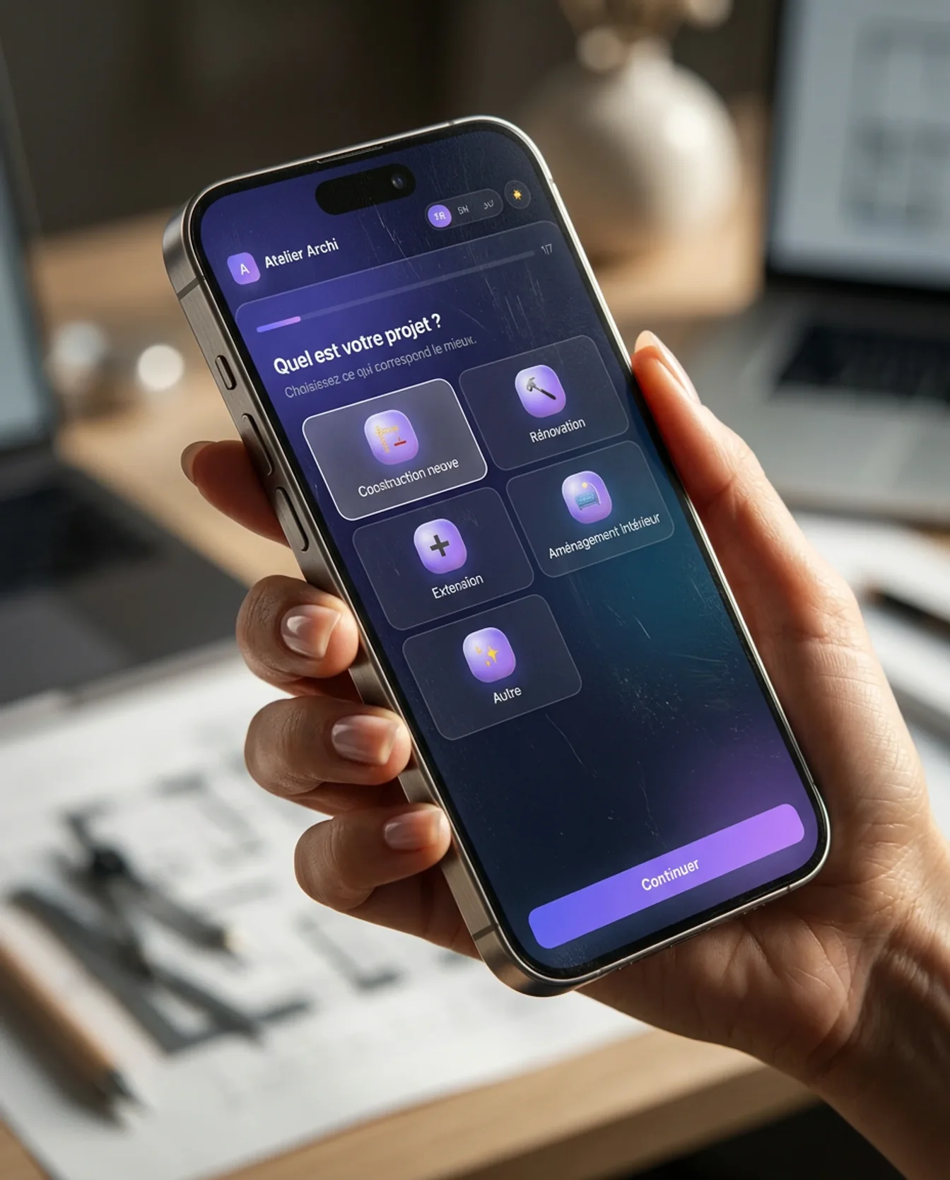 Mobile and app interface – Atelier Arcis | Aliphbay