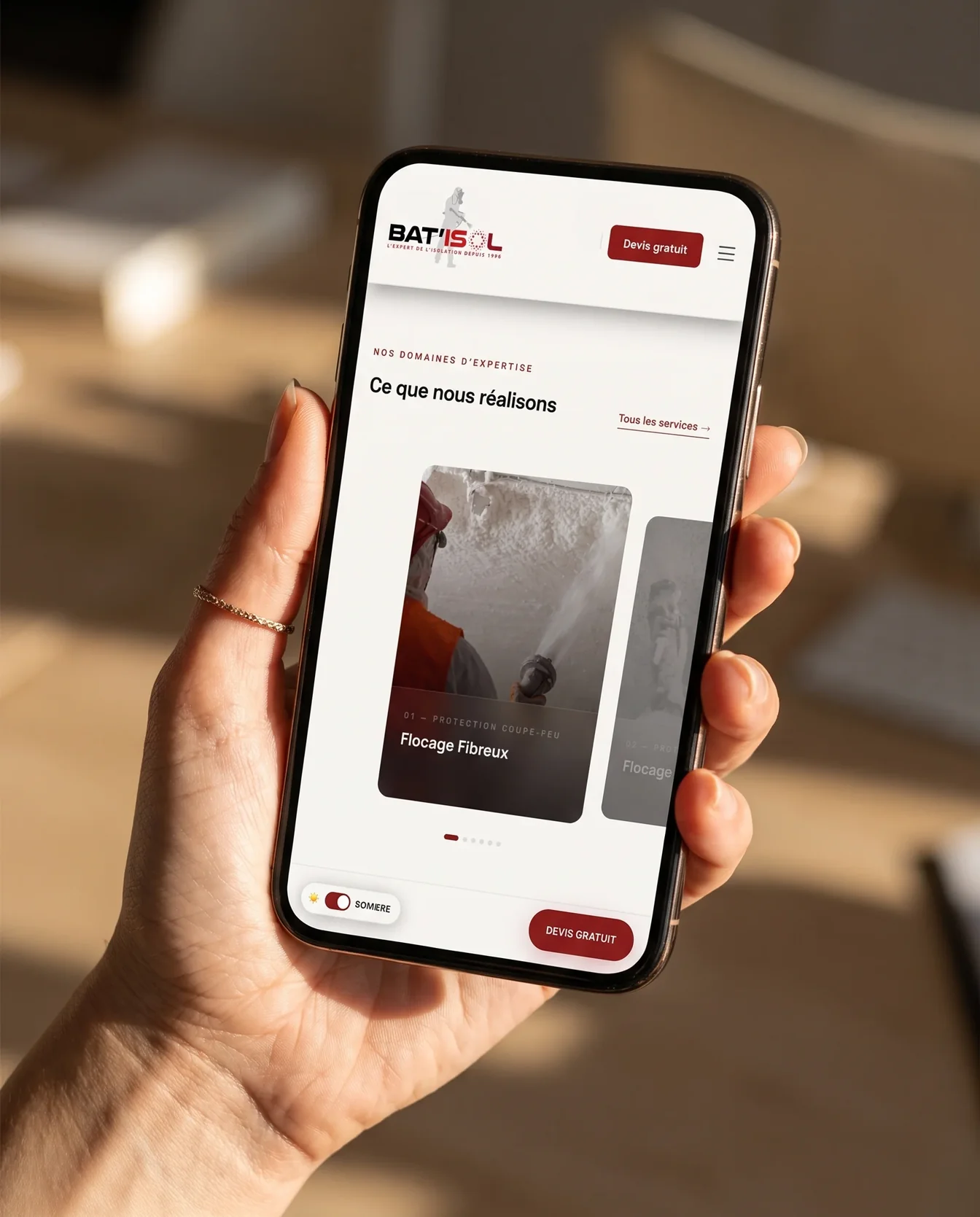 Mobile and app interface – Batisol | Aliphbay