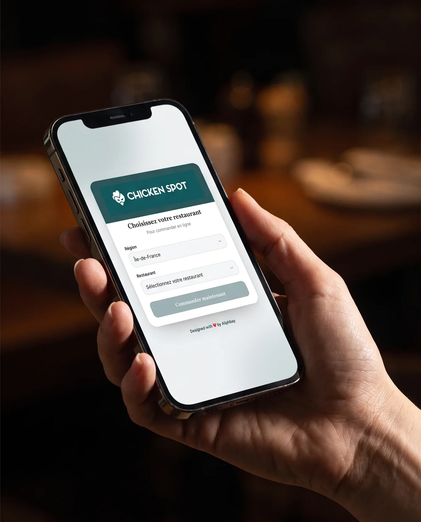 Mobile and app interface – Chicken Spot | Aliphbay