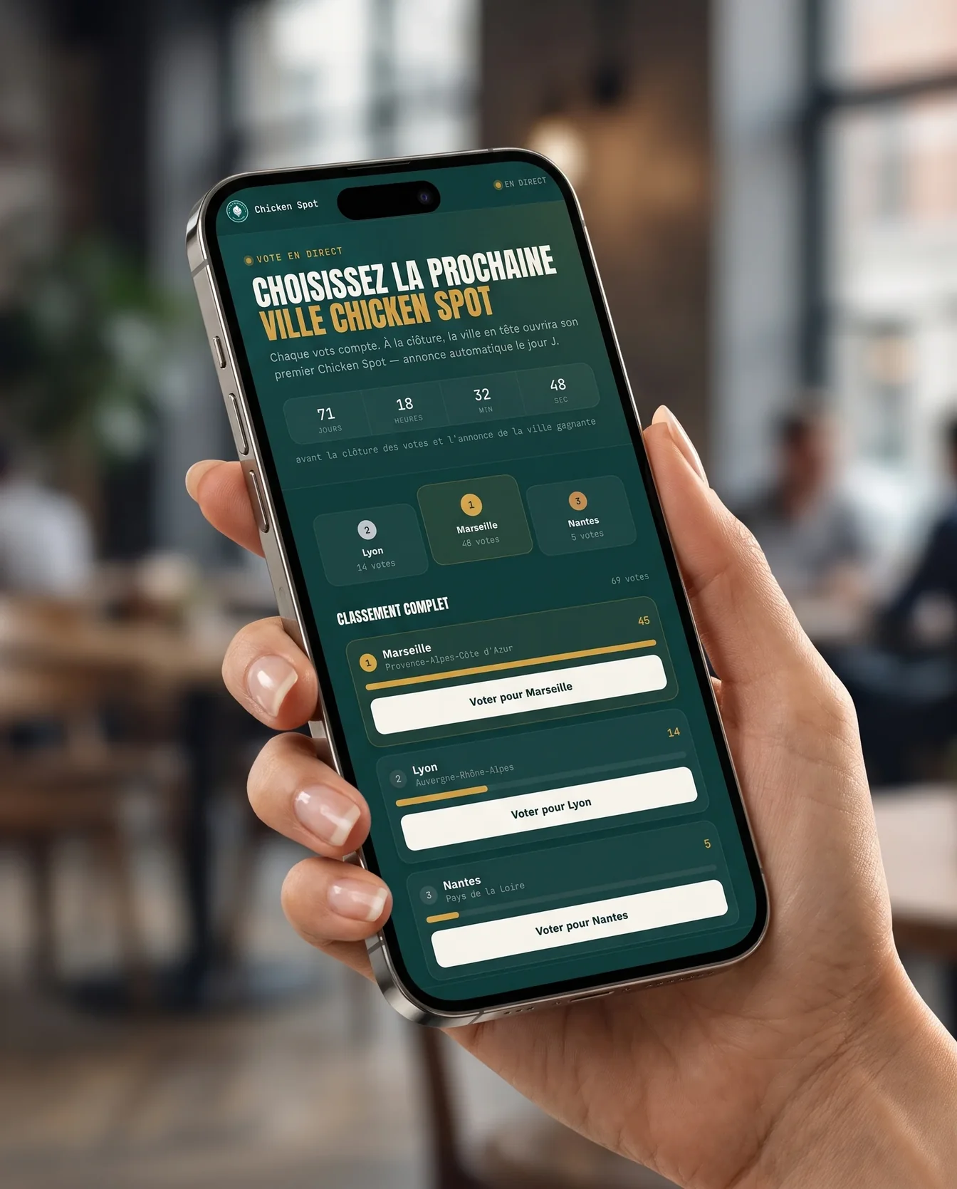 Mobile and app interface – Chicken Spot | Aliphbay