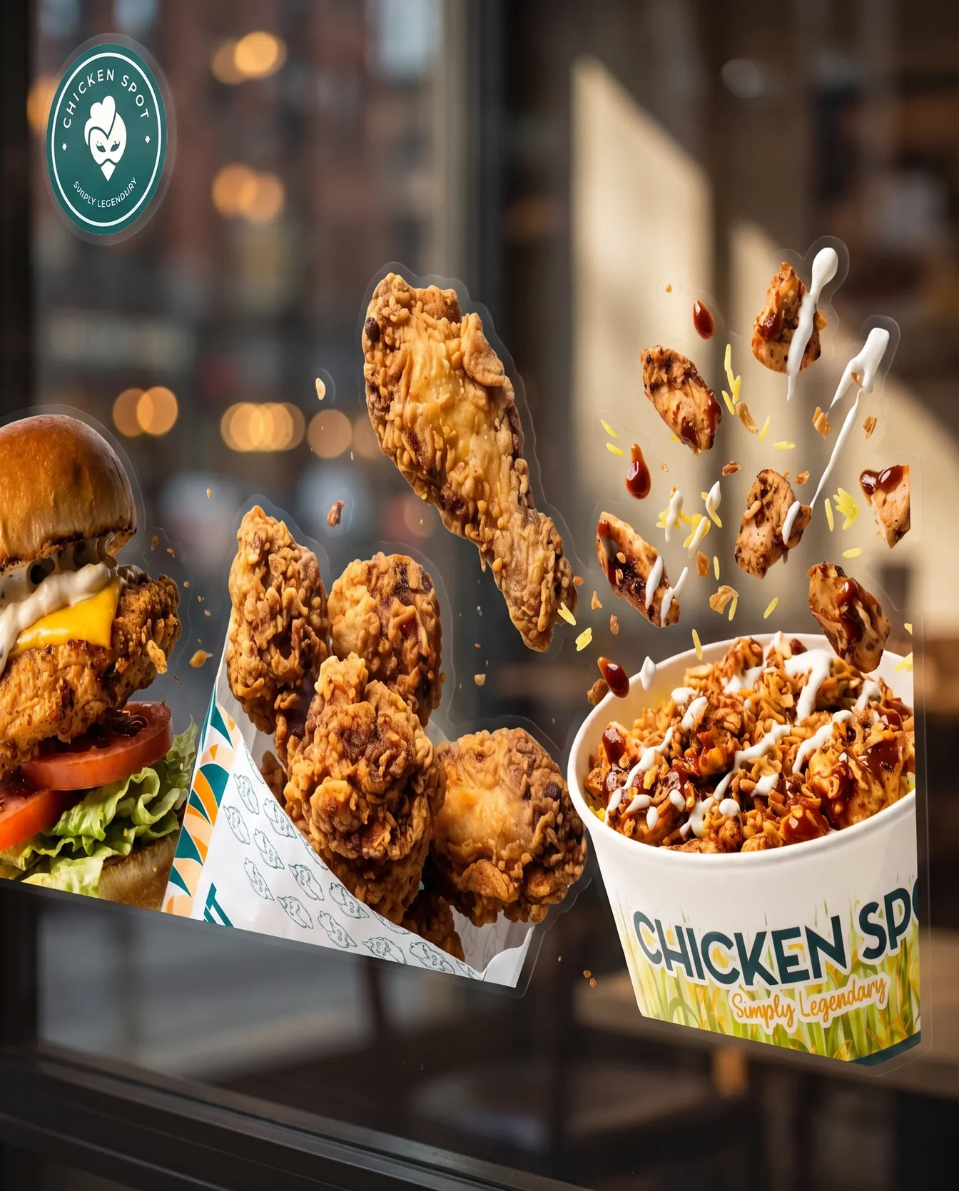 Social media and advertising design – Chicken Spot | Aliphbay