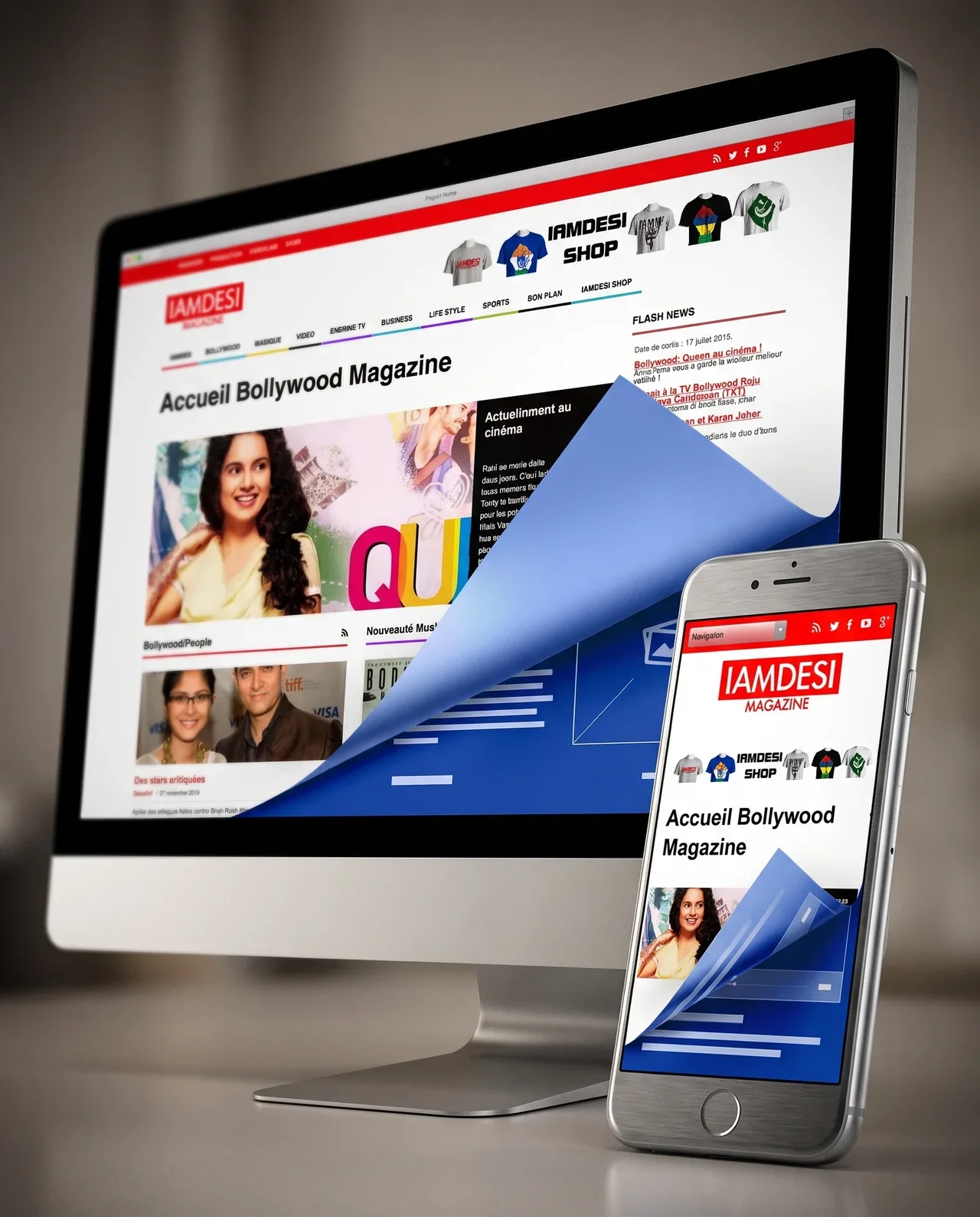 Website design – IAMDESI | Aliphbay