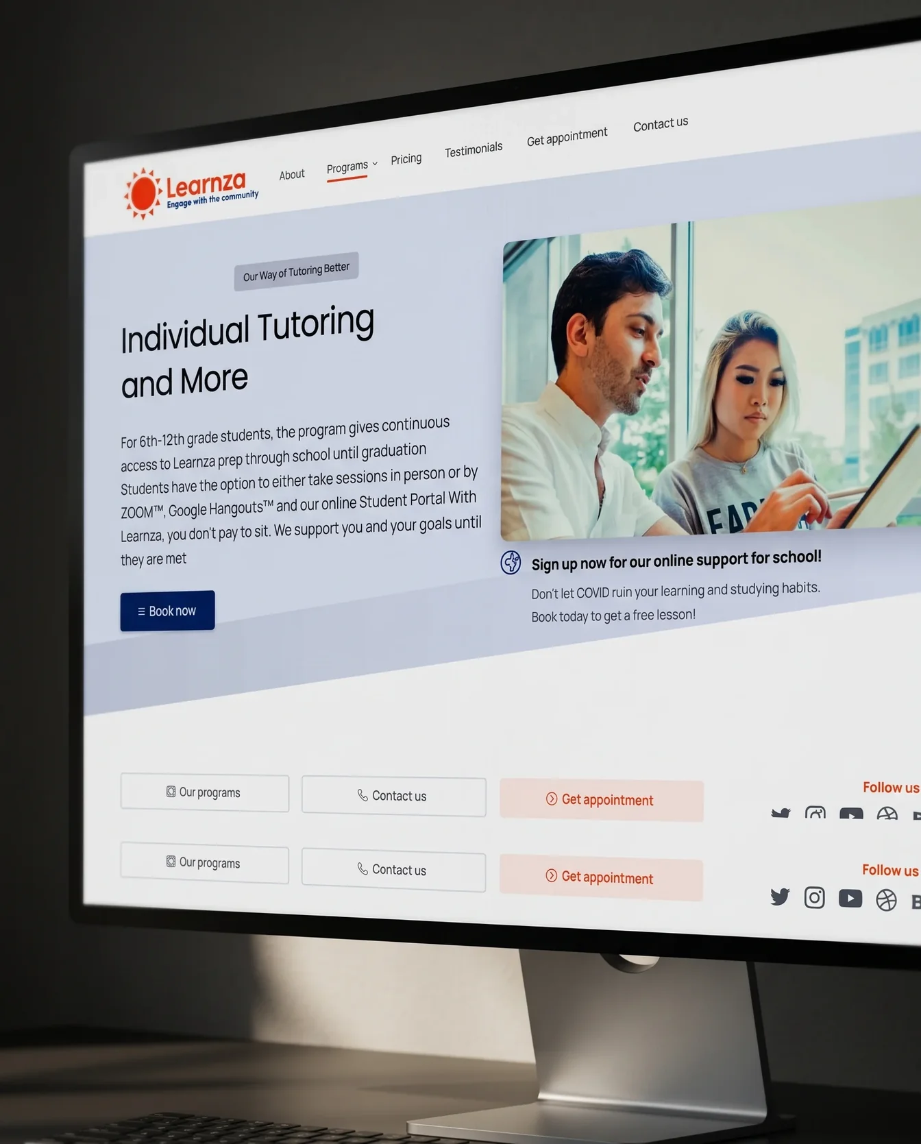 Website design – Learnza | Aliphbay