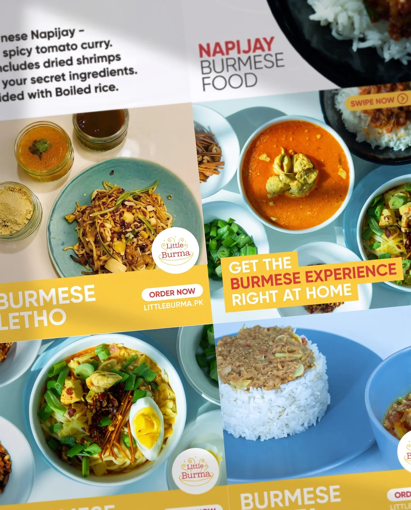 Social media and advertising design – Little Burma | Aliphbay