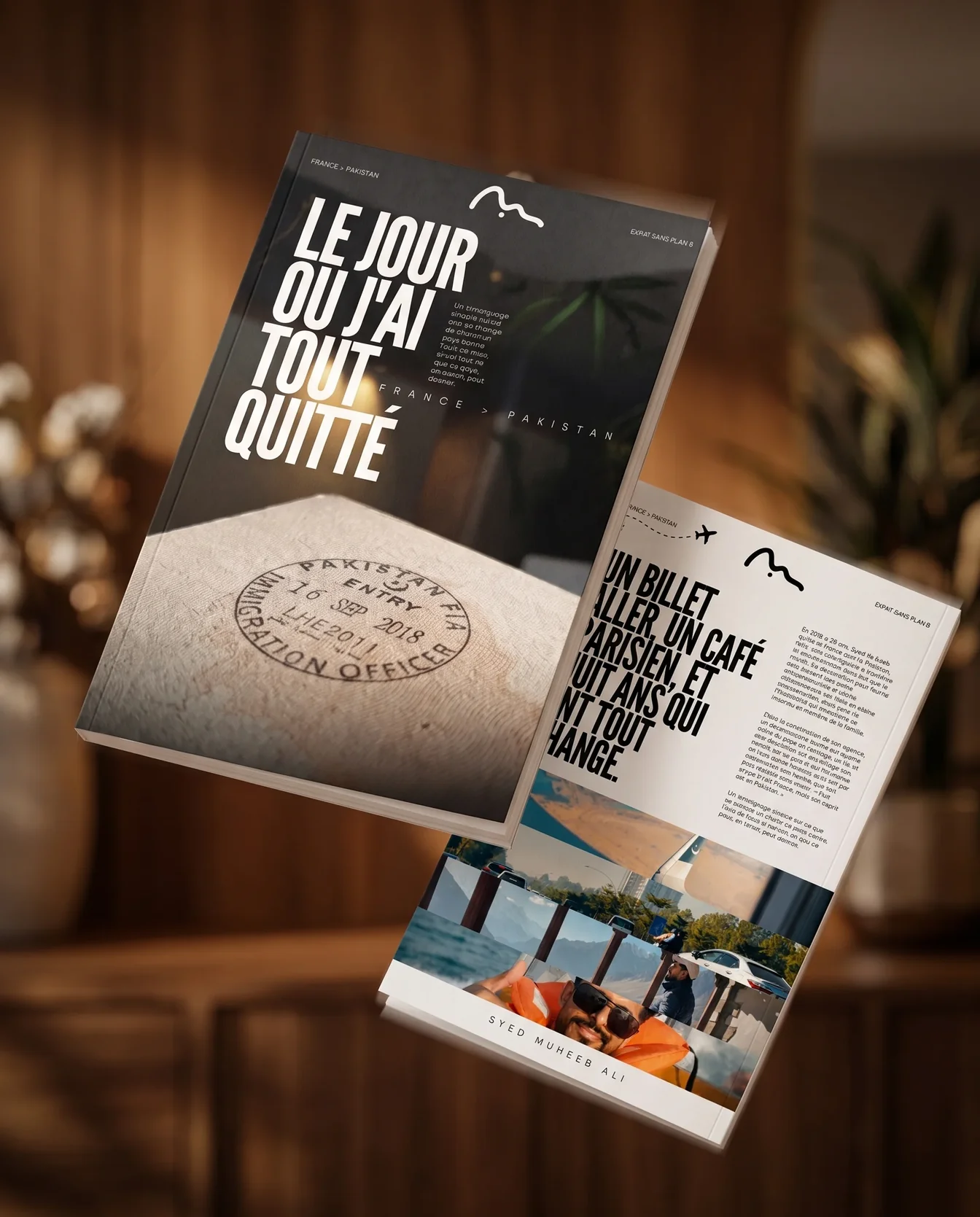 Print design – Magazine Le jour où j'ai tout quitté | Aliphbay