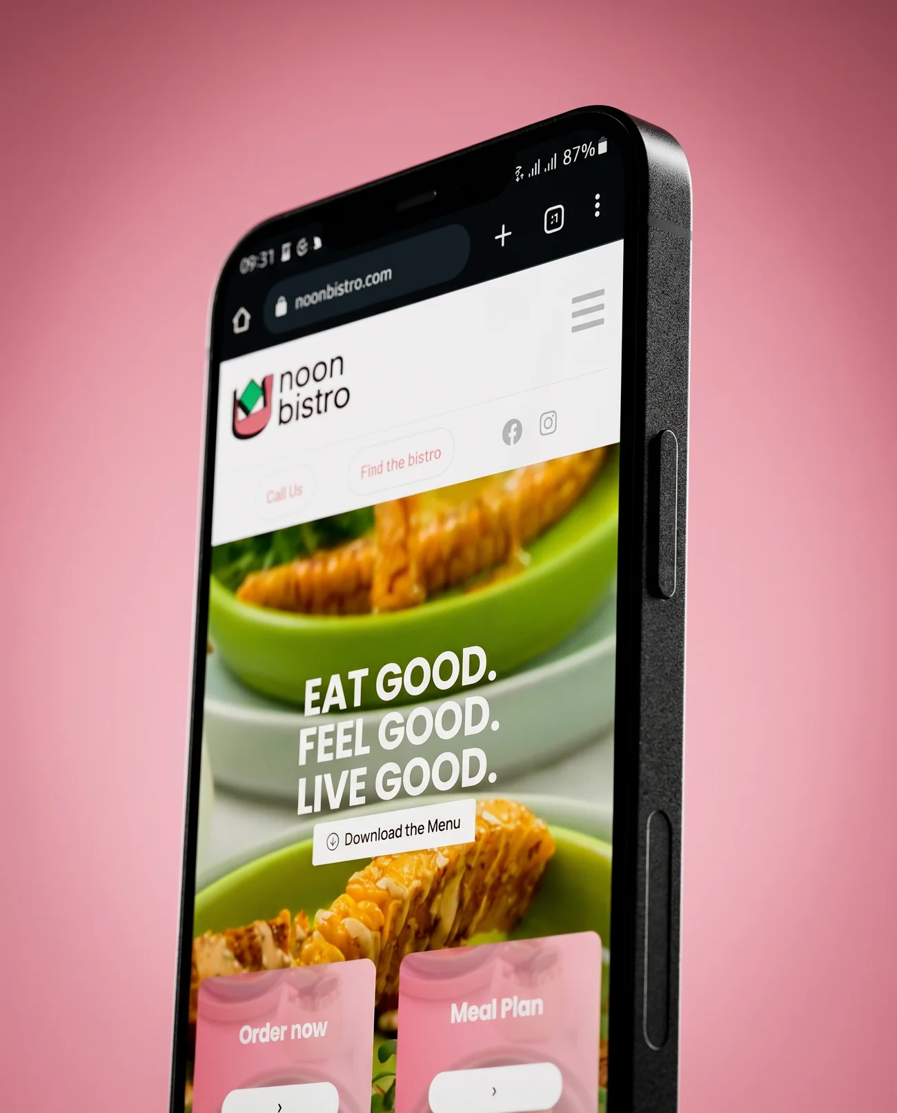 Mobile and app interface – Noon Bistro | Aliphbay